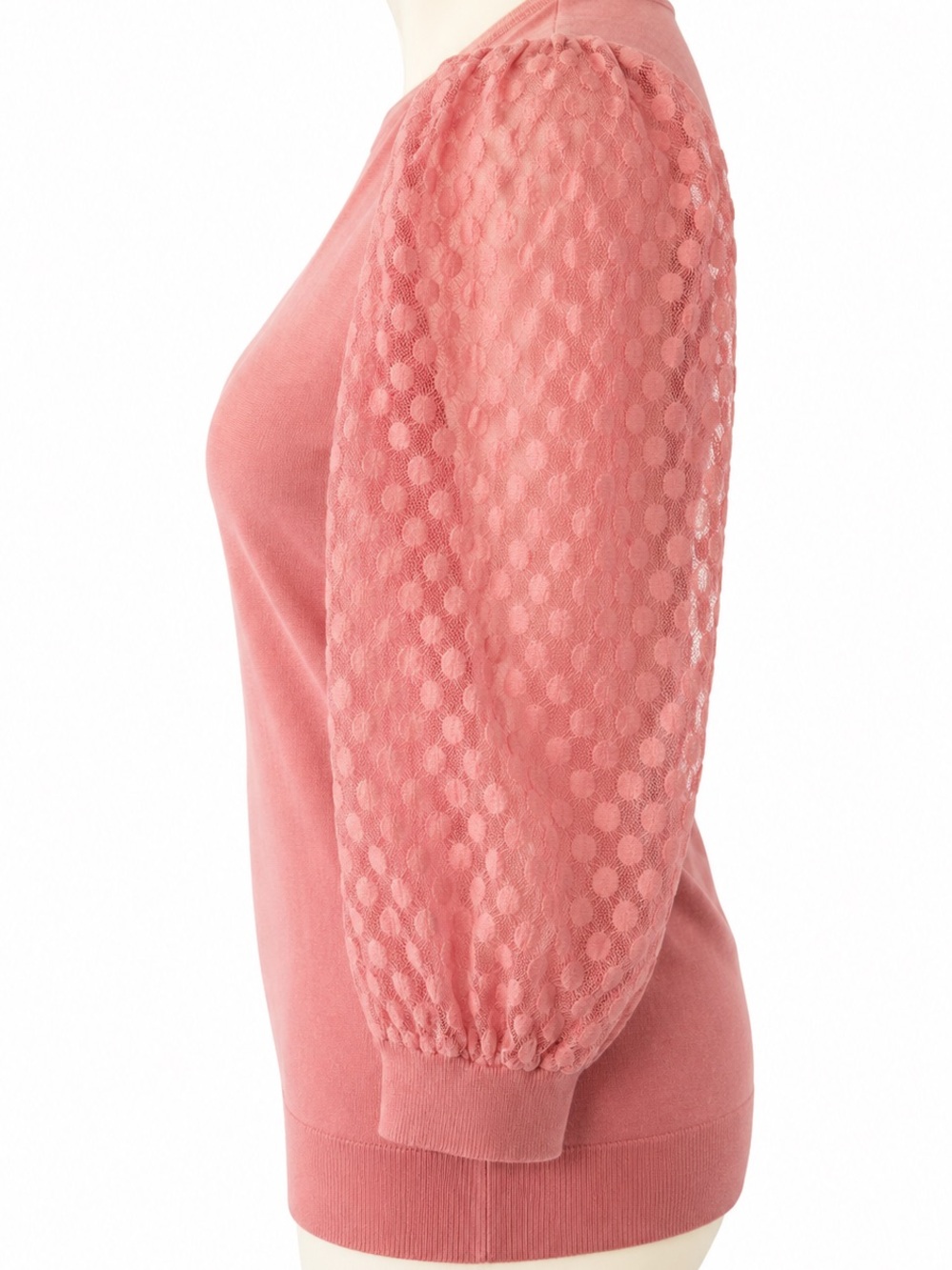 Love Ever After Scoop Neck Puff Sleeve Sweater - Blush Pink - Picture 4 of 7